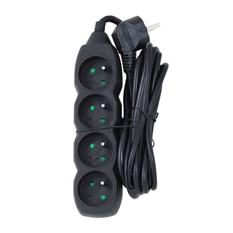 ELK206K Esperanza listwa zasilająca 4 gn. 3m czarna