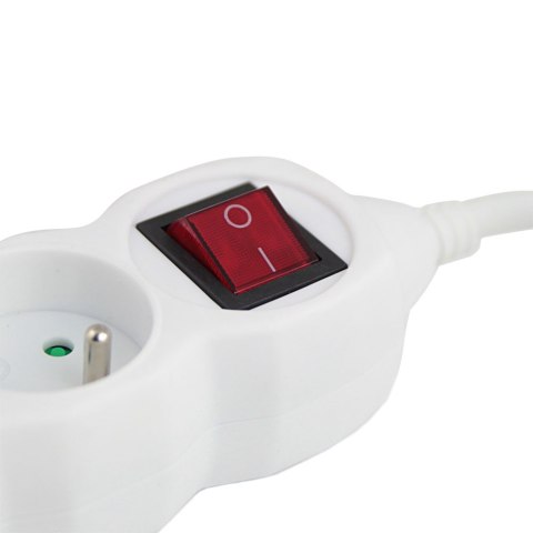 ELK214W Esperanza listwa zasilająca 5 gn. wł. 1.5m biała