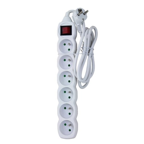 ELK217W Esperanza listwa zasilająca 6 gn. wł. 1.5m biała