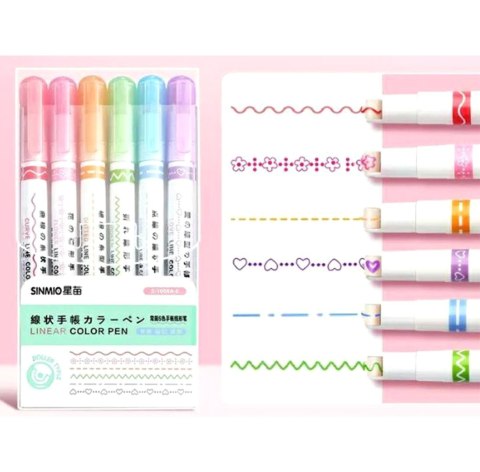 PR43 Markery do wzorkow mix 6 szt