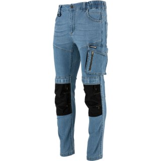 Spodnie jeansowe jasnonieb.stretch ze wzmoc.,"3xl",ce, lahti