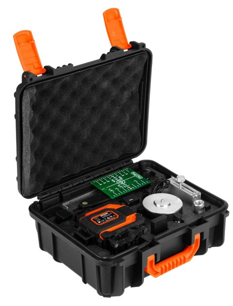 Laser 3D, 12 linii, zielony, walizka, tarcza celownicza, magnetyczny uchwyt, ładowarka Laser 3D, 12 linii, zielony, walizka, tarcza celownicza, magnetyczny uchwyt, ładowarka