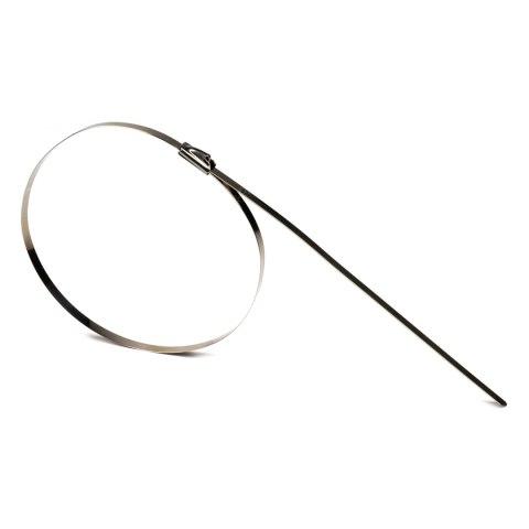 Opaski zaciskowe metalowe ze stali nierdzewnej 4.6x250mm 100 szt. amio-04322