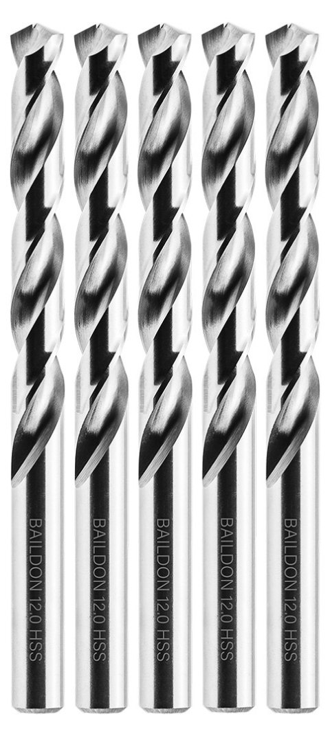 Wiertła do metalu Baildon BASIC DIN 338 RN NWKa 12 mm, HSS (S), 151-101 mm, wielokrotność 5
