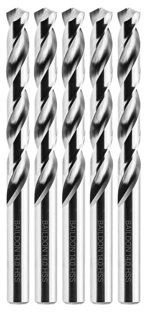 Wiertła do metalu Baildon BASIC DIN 338 RN NWKa 14 mm, HSS (S), 160-108 mm, wielokrotność 5