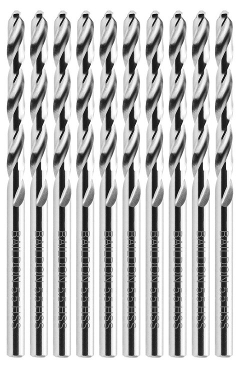 Wiertła do metalu Baildon BASIC DIN 338 RN NWKa 5,5 mm, HSS (S), 93-57 mm, wielokrotność 10