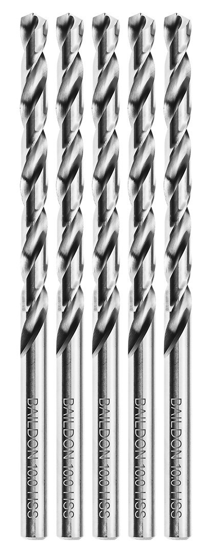 Wiertła do metalu Baildon BASIC DIN 340 RN NWKb 10 mm, HSS (S), 184-121 mm, wielokrotność 5