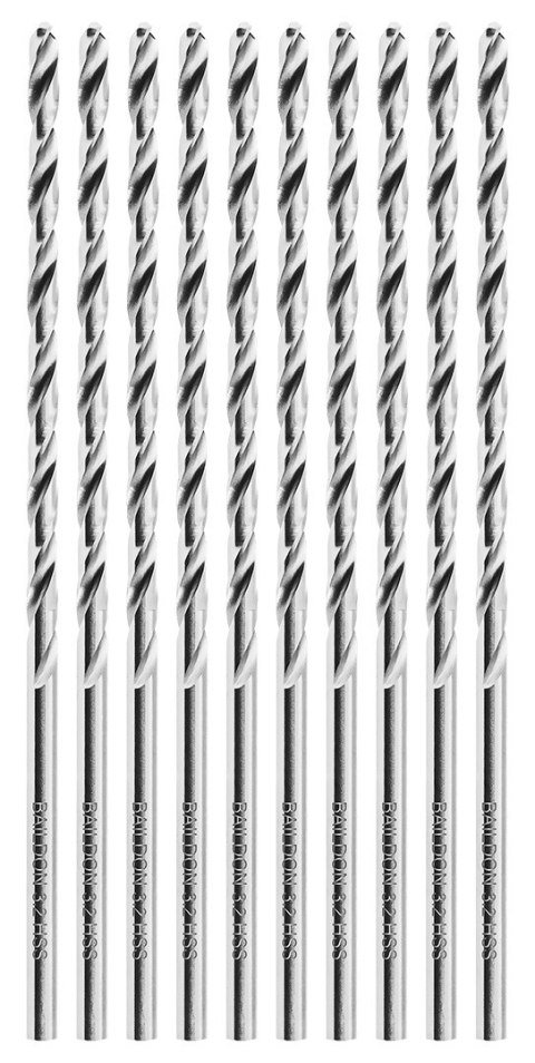 Wiertła do metalu Baildon BASIC DIN 340 RN NWKb 3,2 mm, HSS (S), 106-69 mm, wielokrotność 10