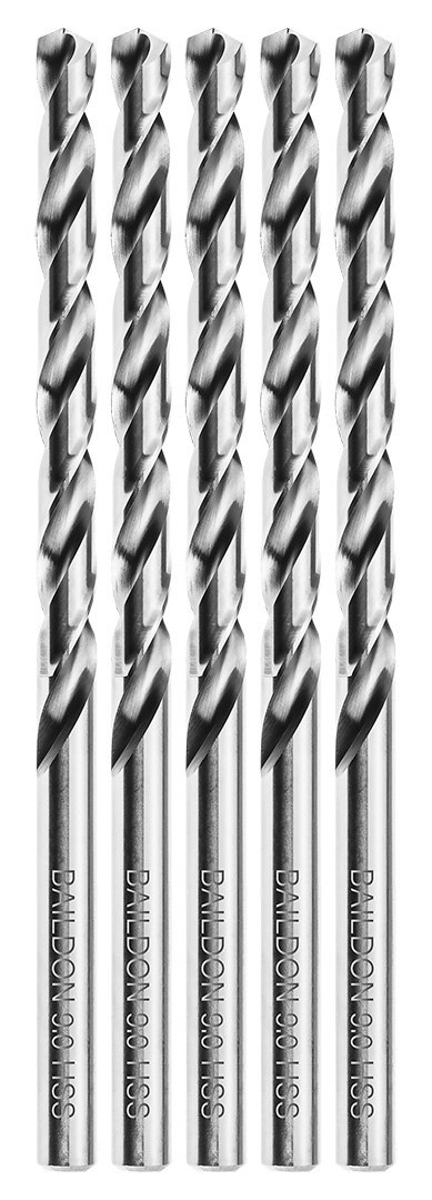 Wiertła do metalu Baildon BASIC DIN 340 RN NWKb 9 mm, HSS (S), 175-115 mm, wielokrotność 5