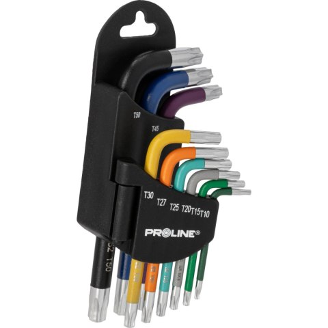 Klucze torx kpl.9 szt. t10-t50, s2, proline Klucze torx kpl.9 szt. t10-t50, s2, proline