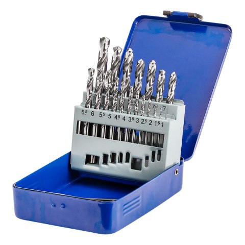 Komplet wierteł do stali i żeliwa NWKa M-19, 1,0-10,0 mm, szlifowane, HSS (19 szt.) Komplet wierteł do stali i żeliwa NWKa M-19, 1,0-10,0 mm, szlifowane, HSS (19 szt.)