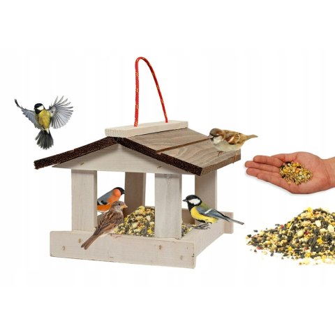 Karmnik Dla Ptaków, Drewniany, Wiszacy