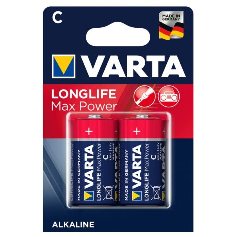 2x bateria R-14 R14 C 1,5V alkaliczna Varta Longlife Max Power