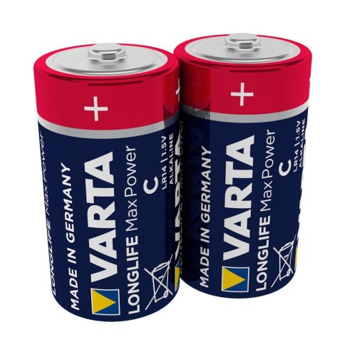 2x bateria R-14 R14 C 1,5V alkaliczna Varta Longlife Max Power