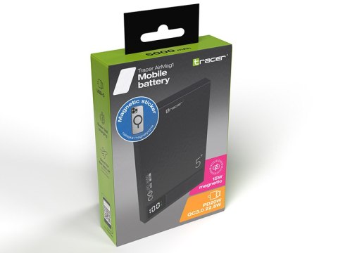 Power bank TRACER AirMag1 5000mAh PD20W+15W Mag