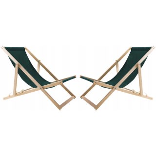 Zestaw stolik do leżaków+2 leżaki Zielone, Woodok
