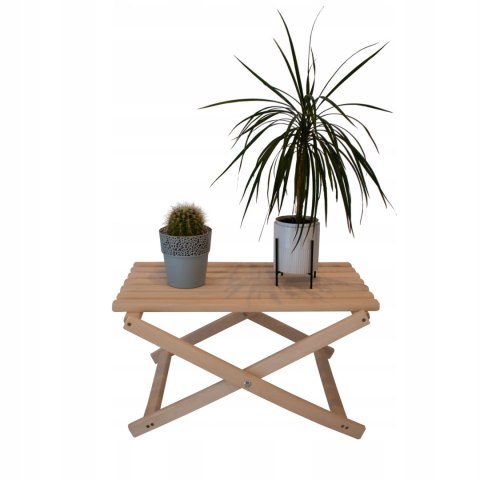 Zestaw stolik do lezaków +2 lezaki żółty, Woodok