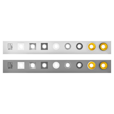 Ekspozytor Adviti oprawy punktowe, szary, 133x16 cm Ekspozytor Adviti oprawy punktowe, szary, 133x16 cm