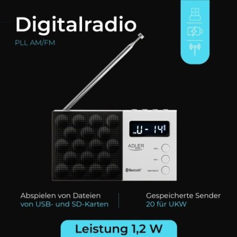 AD 1908 Radio cyfrowe pll am/fm