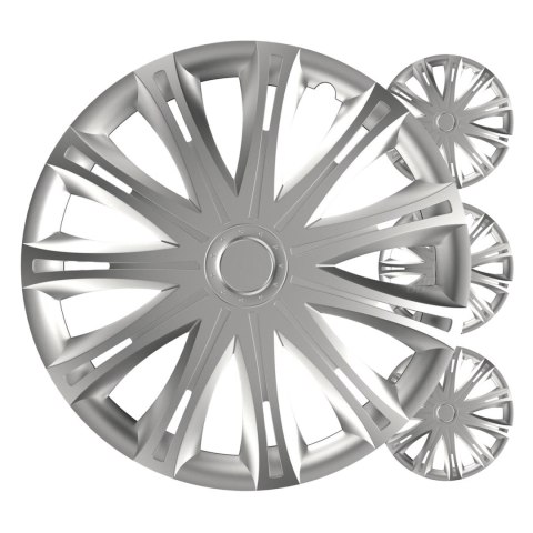 Kołpaki samochodowe 4szt. komplet spark srebrne 16" cali color box