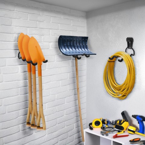 Uchwyt ścienny Maclean, na narzędzia, koła, drabinę, rower, stalowy, max. obciążenie 30kg, MC-486