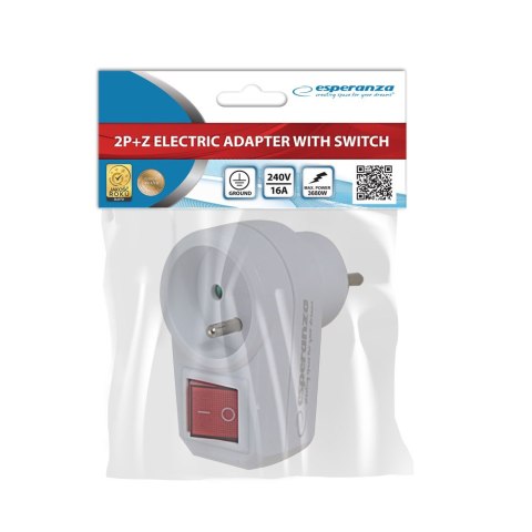 ELK301W Esperanza rozgałęźnik elektr. 1 gn. wł. biały ELK301W Esperanza rozgałęźnik elektr. 1 gn. wł. biały