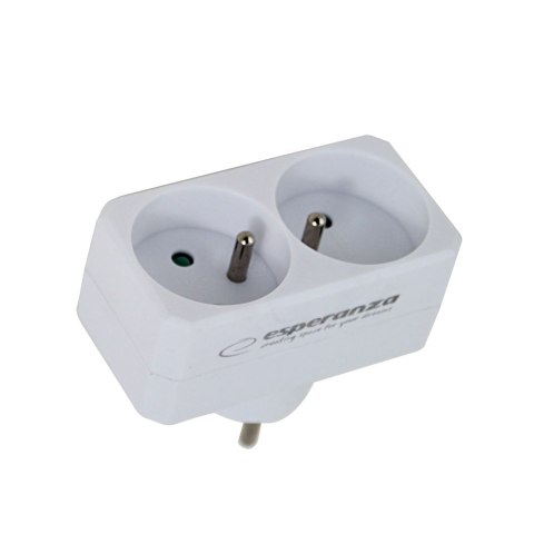 ELK305W Esperanza rozgałęźnik elektr. 2 gn. biały ELK305W Esperanza rozgałęźnik elektr. 2 gn. biały