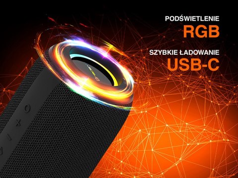 Głośniki TRACER XtremeBeat Lite TWS BT RGB BLACK