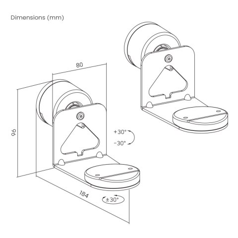 Uchwyt ścienny na głośnik Sonos Maclean, Sonos Era 100 & 300, MC-495