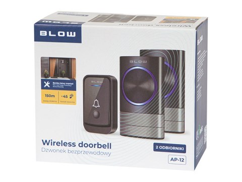 17-107# Dzwonek bezprzewodowy ap-12 dwa odbiorniki"