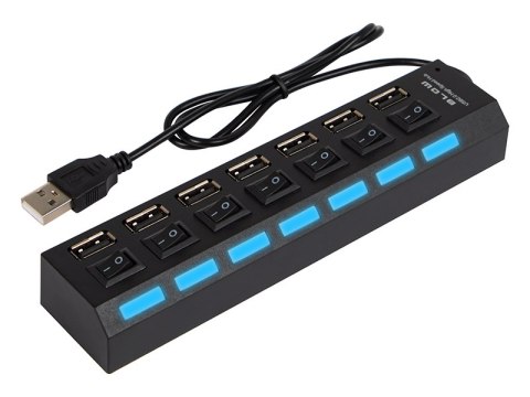 86-073# Rozgałęźnik usb wt.a-7xgn.a hub-06 czarny