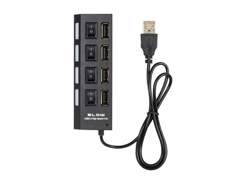 86-075# Rozgałęźnik usb wt.a-4xgn.a hub-07 czarny