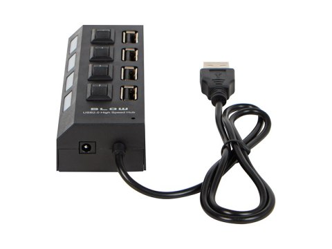 86-075# Rozgałęźnik usb wt.a-4xgn.a hub-07 czarny