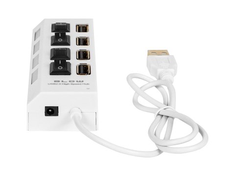 86-076# Rozgałęźnik usb wt.a-4xgn.a hub-07 biały