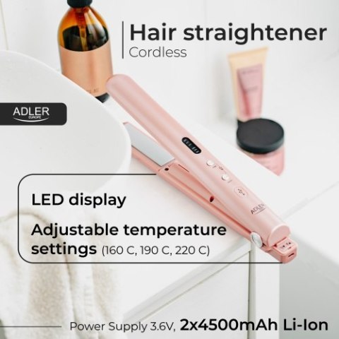 AD 2327 pink Prostownica bezprzewodowa podróżna ? usb