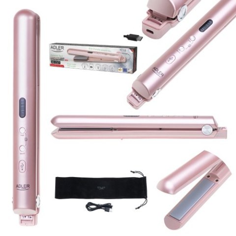 AD 2327 pink Prostownica bezprzewodowa podróżna ? usb