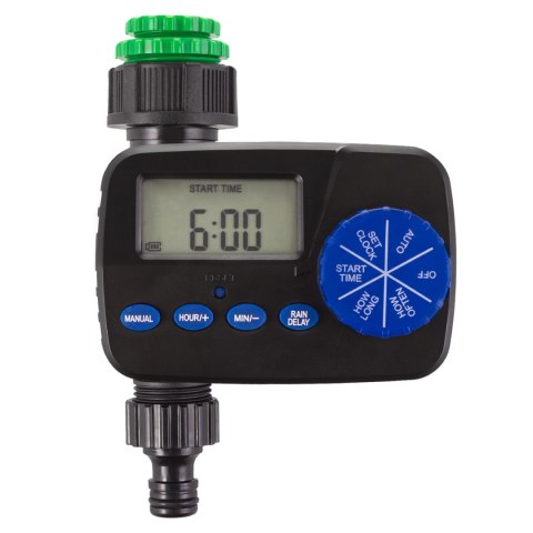 Elektroniczny sterownik nawadniania GreenBlue, programator, zasilanie 2x1,5V AA, GB390