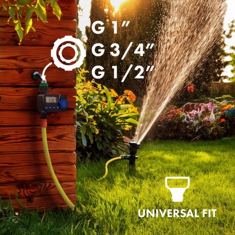 Elektroniczny sterownik nawadniania GreenBlue, programator, zasilanie 2x1,5V AA, GB390