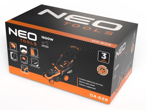 Kosiarka 1600W 380 mm, kosz 45L