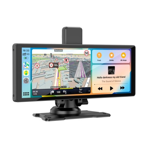 Stacja multimedialna 10" Android Auto Apple Carplay z DVR i kamerą cofania Kruger&Matz