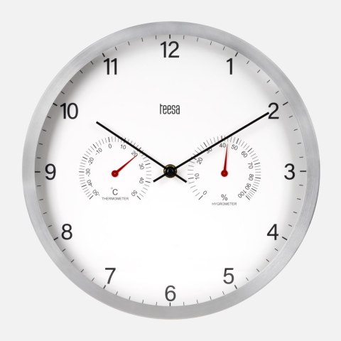 Zegar ścienny 30 cm z termometrem i hydrometrem