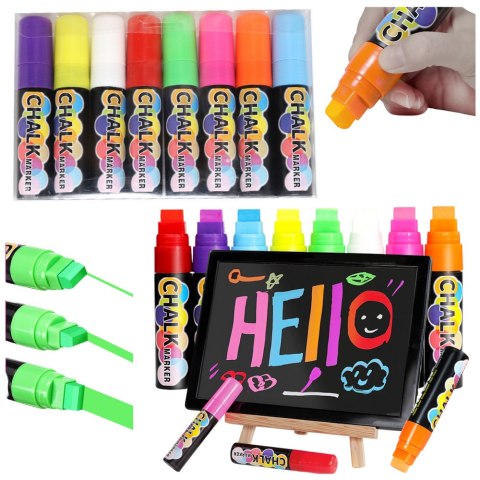 Markery Kredowe Kolorowe Wielofunkcyjne Zestaw 8szt