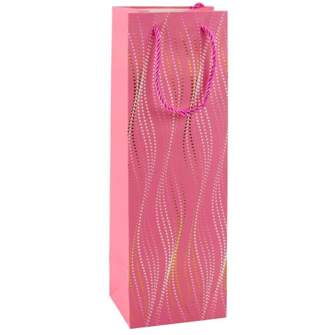 Torba Prezentowa Na Butelkę Połyskujące Fale 35 x 12 x 9 cm