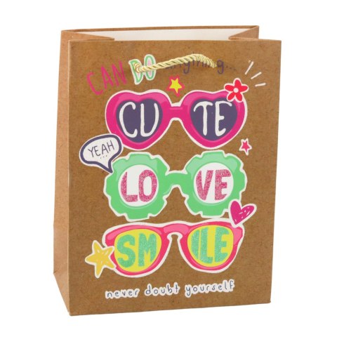 Torba Prezentowa Papierowa Kolorowe Motywy 23 x 18 x 10,5 cm