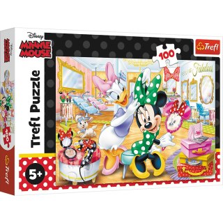 Puzzle - 100 - Minnie w salonie kosmetycznym - Disney Minnie - Trefl 16387