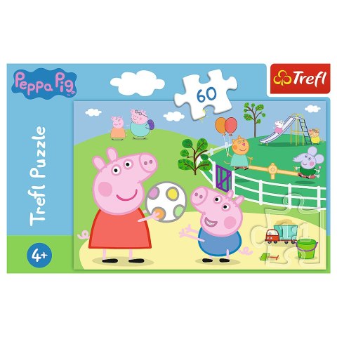 Puzzle - 60 - Zabawy w gronie przyjaciół - Świnka Peppa - Trefl 17356