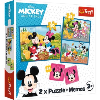 Puzzle + MEMOS - 2w1 (30,48) - Poznaj bohaterów Disney - Myszka Miki - Trefl 93344