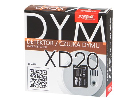 60-641# Detektor czujnik dymu xd20 230v/9v"