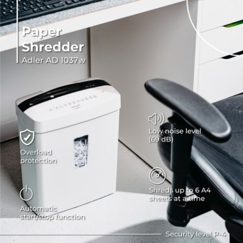 AD 1037 White Niszczarka do dokumentów