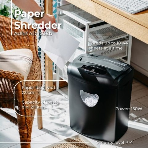 AD 1038 Black Niszczarka do dokumentów